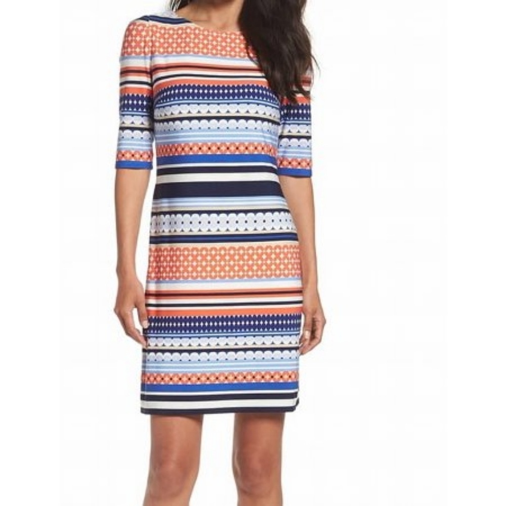 Eliza J 1/2 Sleeve Shift Dress